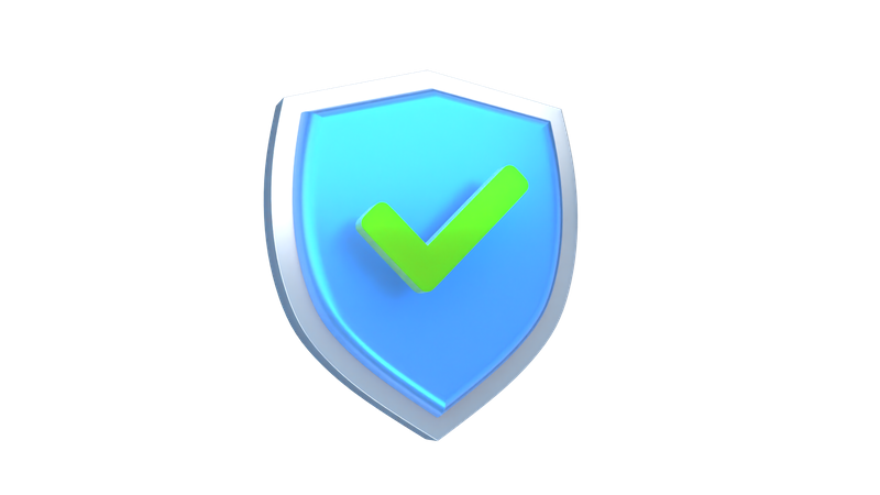 Secure Shield  3D Illustration