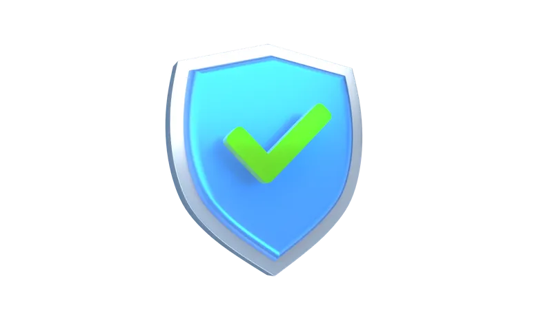 Secure Shield  3D Illustration