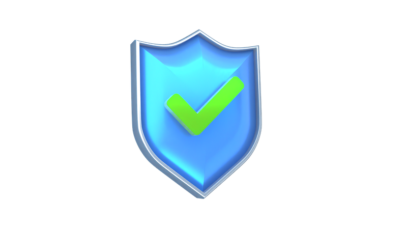 Secure Shield  3D Illustration