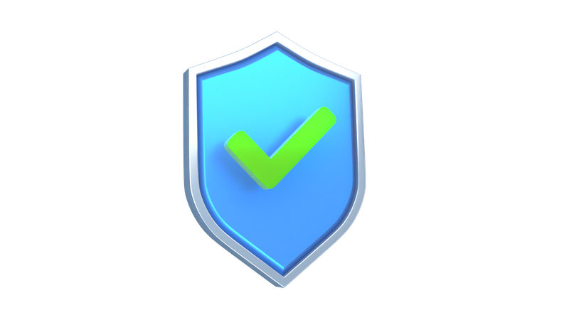 Secure Shield  3D Illustration