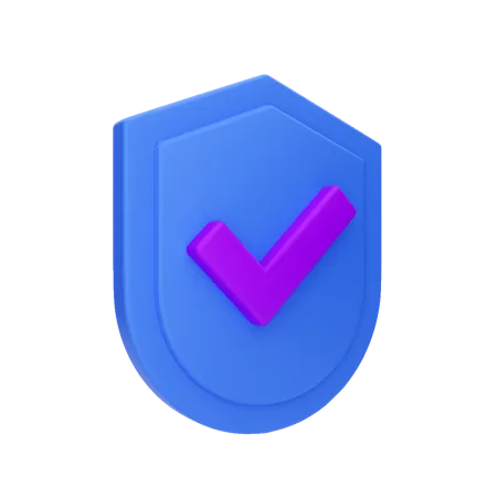 Secure Shield  3D Illustration