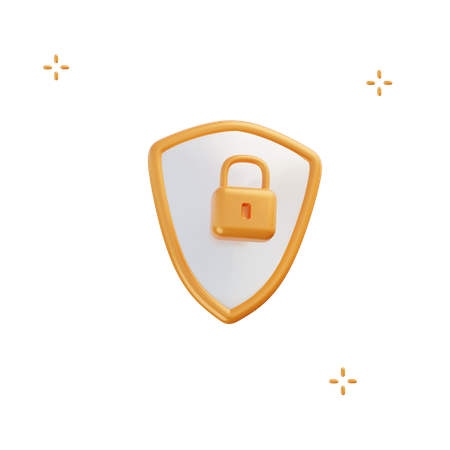 Secure Shield  3D Illustration