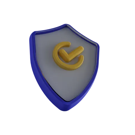 Secure Shield  3D Illustration