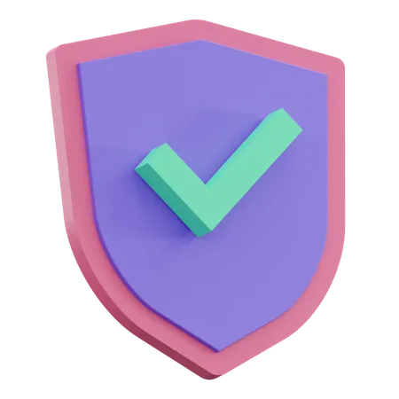 Secure Shield  3D Illustration