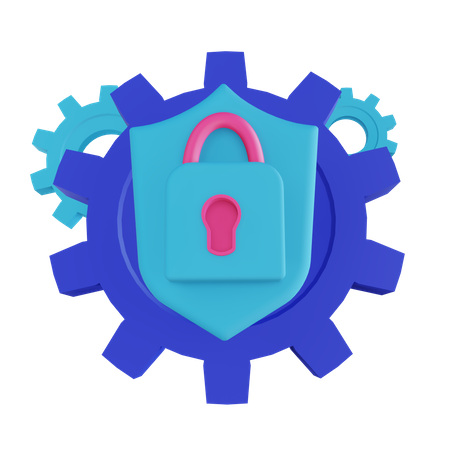 Secure Shield  3D Illustration