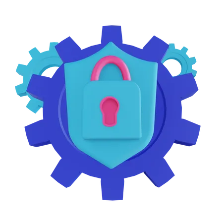 Secure Shield  3D Illustration