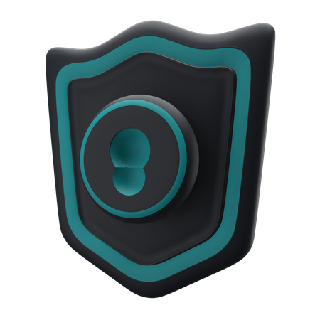 Secure Shield 3D Illustration