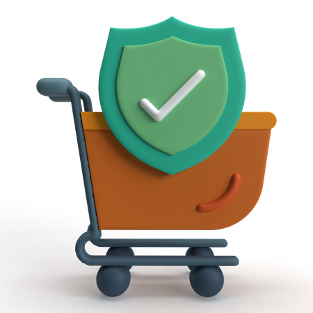 Secure Shopping  3D Icon