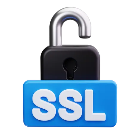 보안 SSL  3D Icon