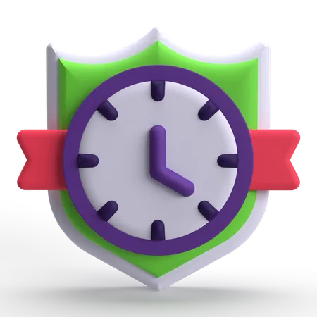 Secure Time Management  3D Icon