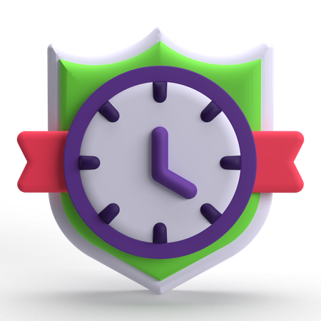 Secure Time Management  3D Icon