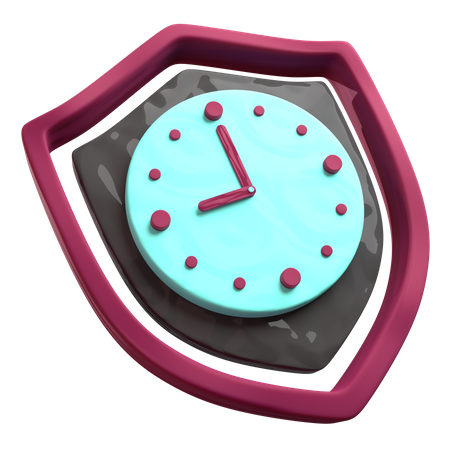 Secure Time Management 3D Illustration