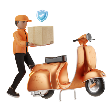 Secure Vehicle Delivery  3D Icon