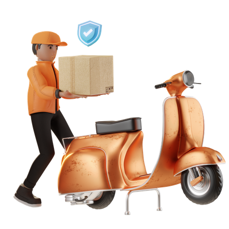 Secure Vehicle Delivery  3D Illustration