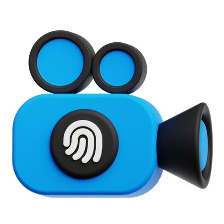 Secure Video Camera  3D Icon