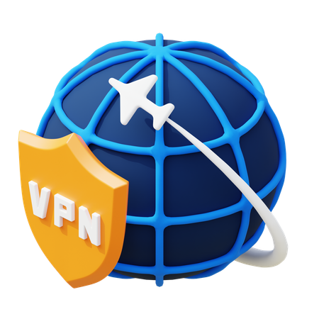 보안 VPN  3D Icon