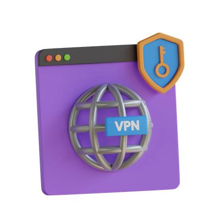 Secure Vpn  3D Icon