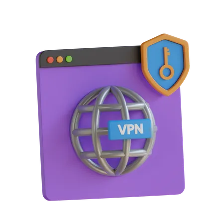 Secure Vpn  3D Icon