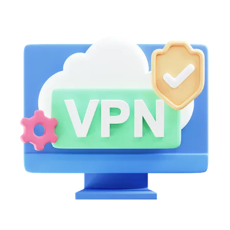 Secure Vpn  3D Icon