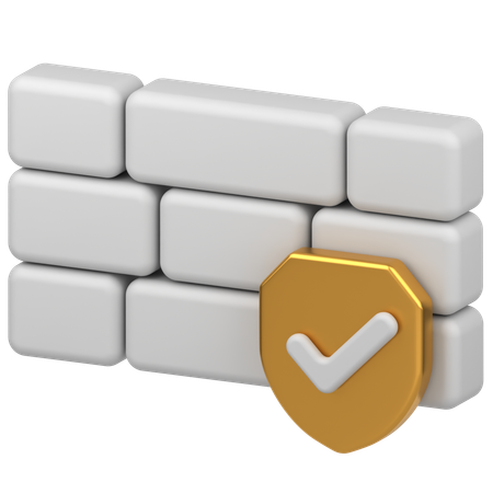 안전한 벽  3D Icon