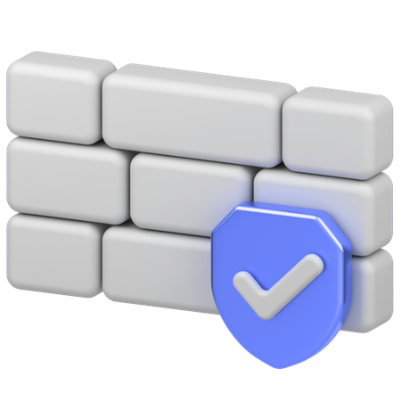 안전한 벽  3D Icon
