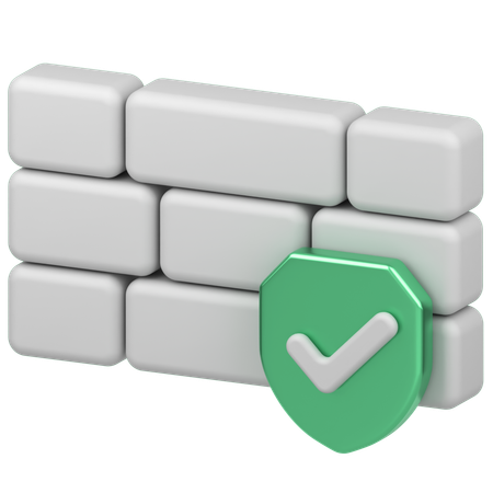 안전한 벽  3D Icon