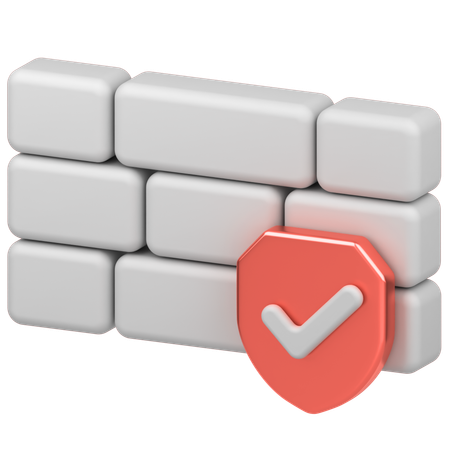 안전한 벽  3D Icon