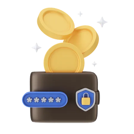 Secure Wallet  3D Illustration