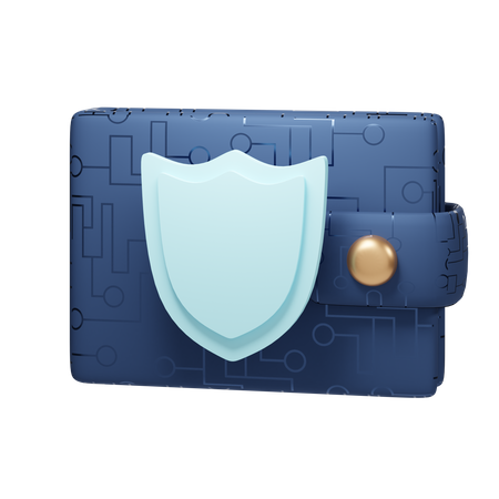 Secure Wallet  3D Illustration