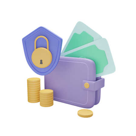 Secure Wallet  3D Icon