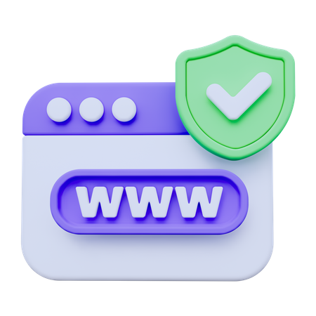 Secure Web  3D Icon