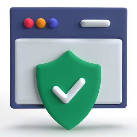 Secure Webpage  3D Icon