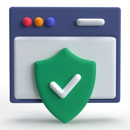 Secure Webpage  3D Icon