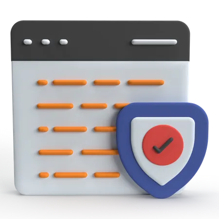 Secure Webpage  3D Icon