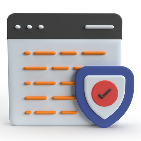Secure Webpage  3D Icon