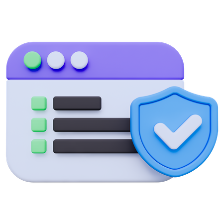 Secure Website  3D Icon