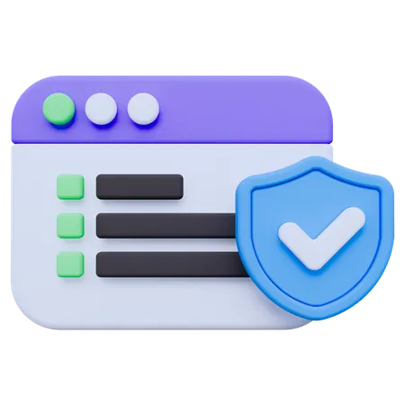 Secure Website  3D Icon