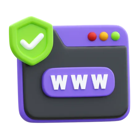 Secure Website  3D Icon