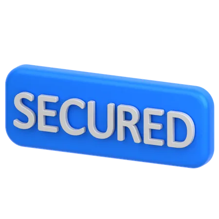 3 D Icon Of Secured Text 3D Icon
