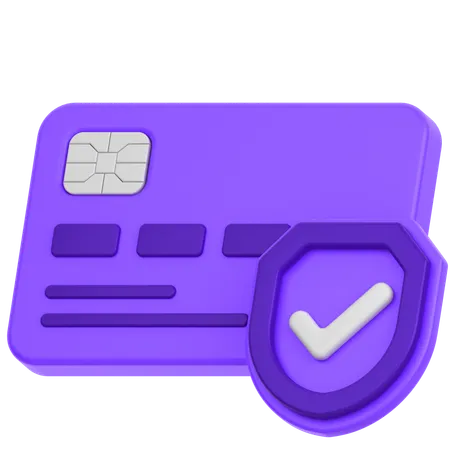 Secured Card  3D Icon