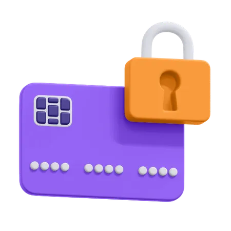 An Icon Of Secured Credit Card 3D Icon
