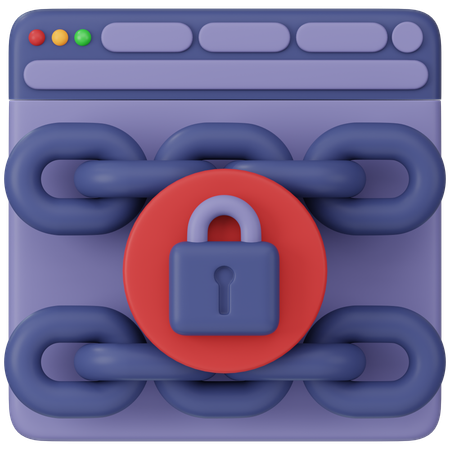 Secured Data  3D Icon
