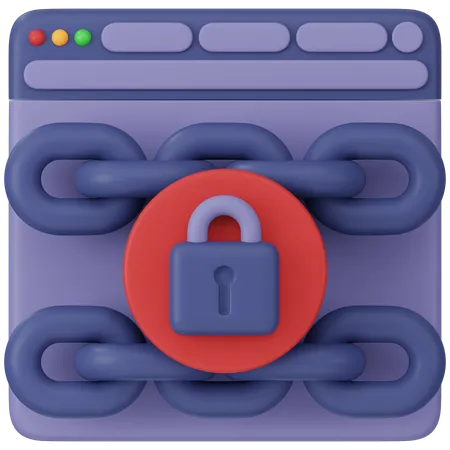 Secured Data  3D Icon