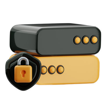 Secured database  3D Icon