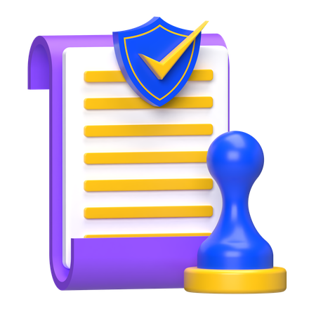 Secured Document  3D Icon