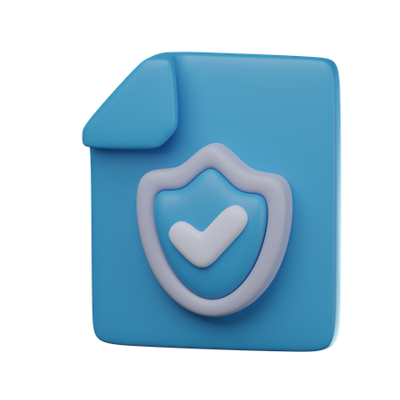Secured File  3D Icon