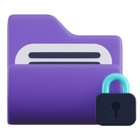 Secured Folder  3D Icon