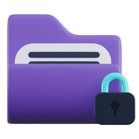 Secured Folder  3D Icon
