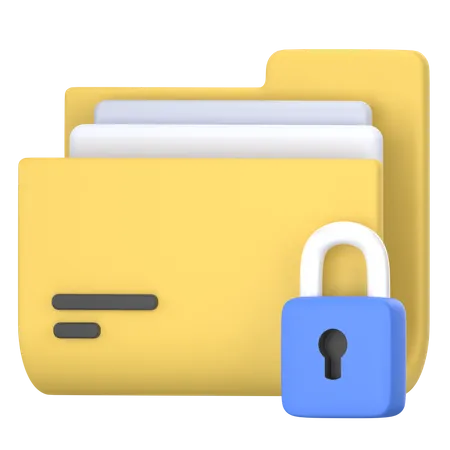 Secured folder  3D Icon