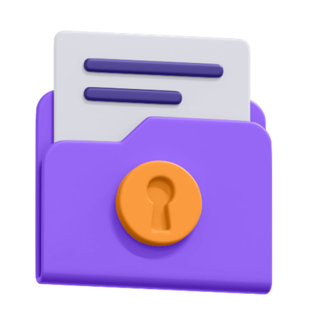 Secured Folder  3D Icon